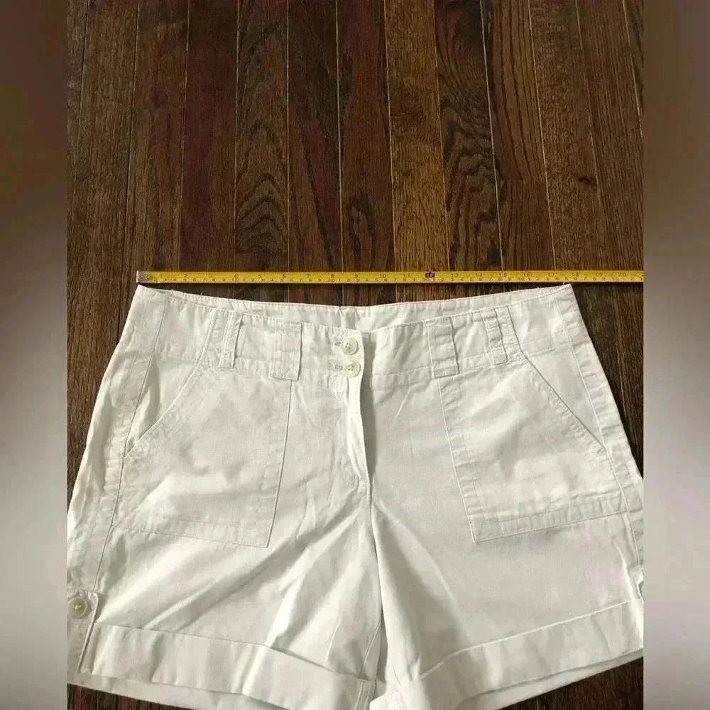 Ann Taylor Women’s 10 Signature Cream 5.5" Inseam Cotton Shorts - EUC - Picture 9 of 9